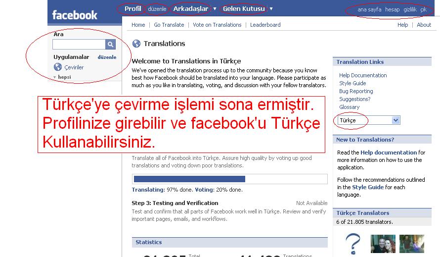 Facebook'u Türkçe Yapmak Resimli Anlatım